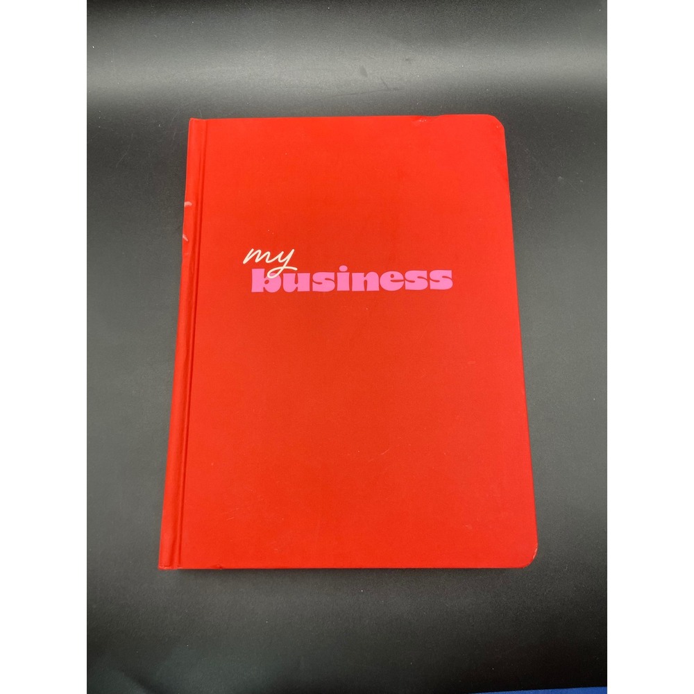 My Business Red Hardcover Lined Journal Notebook with Ribbon Bookmark